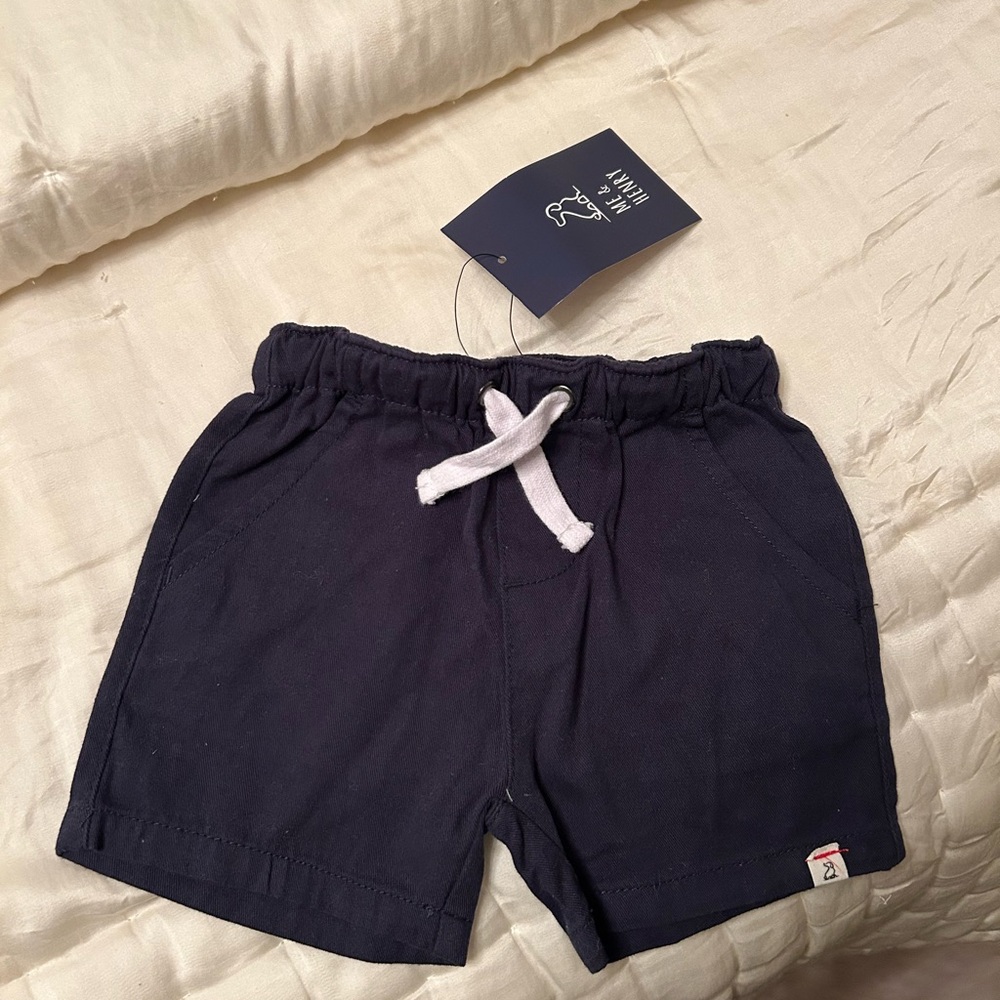 Navy Blue Kids Shorts by Me & Henry